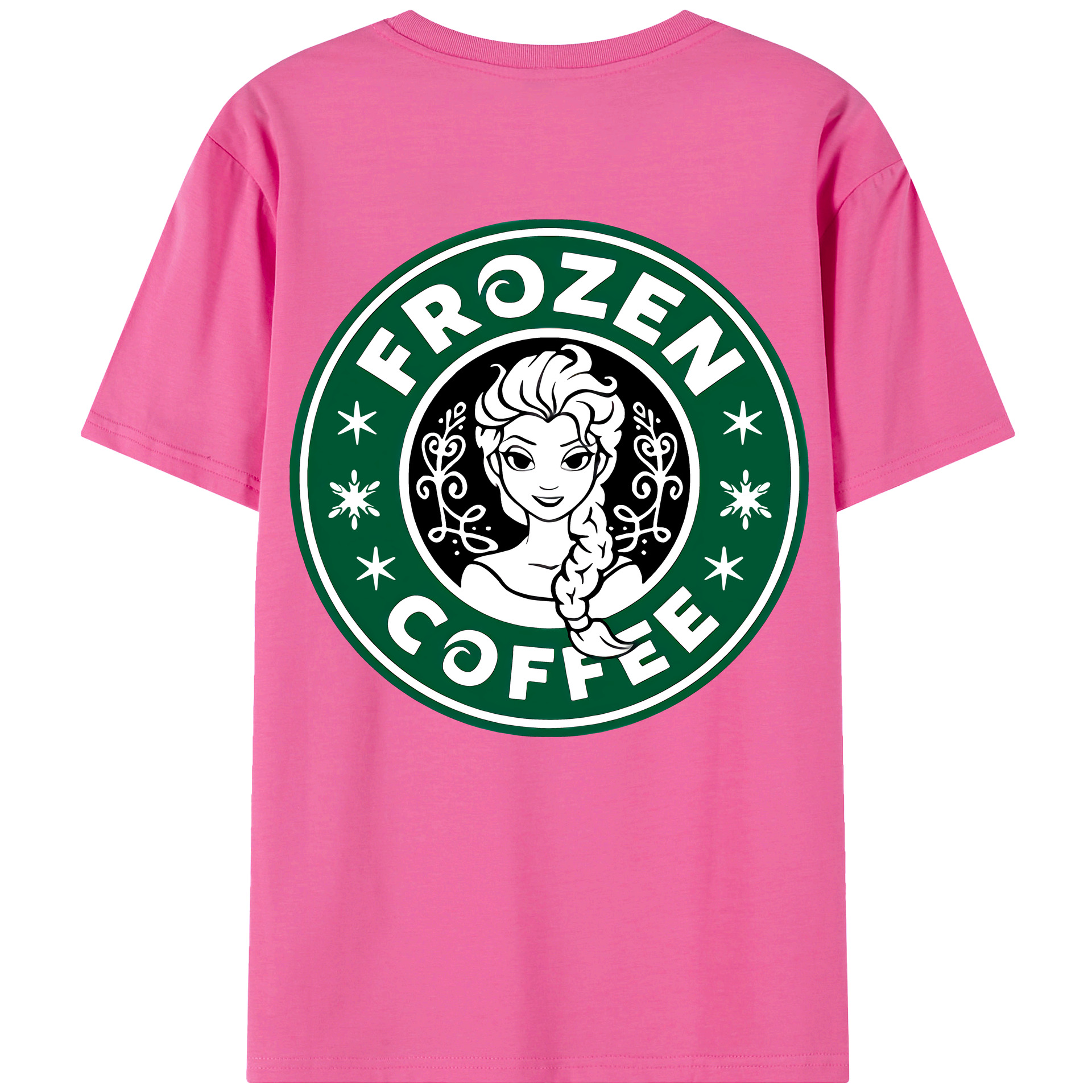（画像用） アナと雪の女王 アンナ エルサ Frozen Anna Elsa レディース半袖Tシャツ(バックプリント)